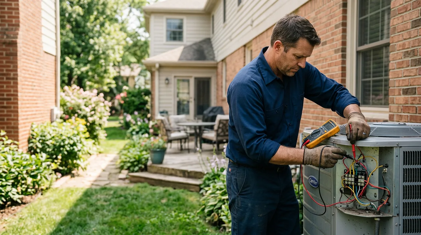 HVAC technician working near Martinsburg, MO